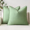 MIULEE Kissenbezug Kissenhülle Dekokissen Leinen Baumwolle Dekorative Kissenbezüge Waschbar Sofakissen mit Verstecktem Reißverschluss für Wohnzimmer Schlafzimmer Sofa 2er Set 50x50 cm Hellgrün