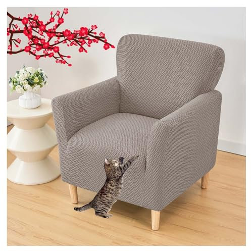 AQIGR Sesselbezug Stretch Sesselhusse, Sofaüberzug Clubsessel Sessel Bezug Cocktailsessel Armchair Sesselhussen mit Armlehne Hussen für Sessel für Eine Einfache Reinigung (Color : E7)