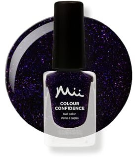Mii Colour Confidence Quick Dry Nail Polish | Long Lasting & Fast Drying | Nail Strengthening With Nourishing Formula | 14ml Nail Paint | Last Carriage, Metallic Purple