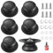 Littlegaofeithing Lot de 6 Poignée de Couvercle de Casserole,Boutons de Couvercle de Rechange en Bakélite, Universel, avec Vis & Tournevis, pour Couvercle de Casserole, Casserole (Noir)