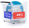 magubo Aufbewahrungsbox- Boxen Aufbewahrung 44l, Transparent, aus robustem Kunststoff, Plastikbox mit Rollen für einfache Handhabung, Aufbewahrung Ordnungssystem Aufbewahrungsboxen (44L(H), 1 Stück)