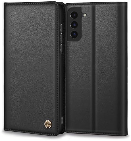 Handyhülle für Samsung Galaxy S22 Hülle, Premium Lederhülle Schutzhülle für Samsung S22 Hülle Wallet Kartenfach Standfunktion Klappbar Flip Case für Galaxy S22 Hülle, Schwarz