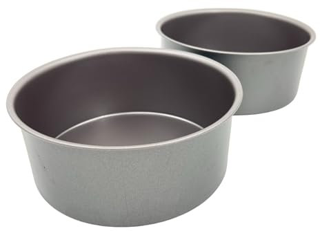 Great British Bakeware 2 Pack 8 Superior Double Coated Non-Stick Victoria Sandwich Cake Tin, Deep Straight Sided, Oven Safe, Round Cake Tin, Fixed Base, PFOA & BPA Free Cookware, Made in England