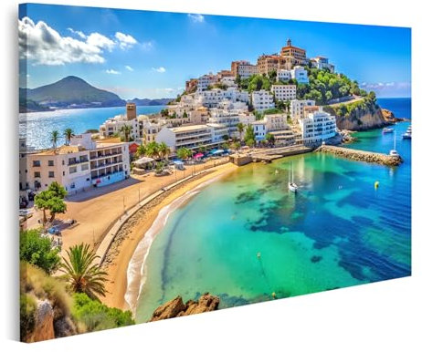 islandburner Prime Bild auf Leinwand Ibiza Sommerhotels Port des Torrent Strand Spanien Bilder Wandbilder Poster