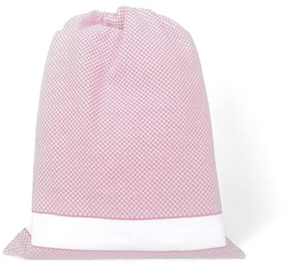 EasyZip Kindergartentasche mit Namen - Aida-Stoff zum Besticken - Beutel aus reiner Baumwolle, erhältlich in 9 Farben, robust und Made in Italy - 40 x 50 cm, Rosa