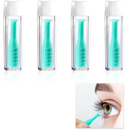 4 Stück Weiche Kontaktlinsen Entferner, Saugnapf Kontaktlinsen mit Aufbewahrungsetui, Kompatibel mit Weichen und Harten Linsen, Ergonomisches Silikon Einsetzhilfen Hygienische, Perfekt für Unterwegs