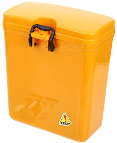 SOLUSTRE Caja De Herramientas De Motocicleta Mediana Amarilla Organizador De Almacenamiento Anti-Robo Accesorios De Equipaje para Moto