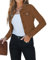 Roskiky Winter Jacke Damen Frühlingsjacke Western Mantel Damen Braun L