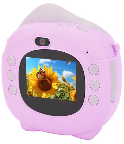 Sofortbildkamera, HD-Sofortbildkamera mit Klarem Display und Trageband für Unterwegs (32GB)