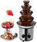 Fontaine à chocolat à 4 niveaux avec fonction de fusion pour faire fondre le fromage, le queso, les bonbons et les liqueurs, 1,8 l, pour fête, anniversaire, mariage