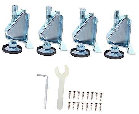 Veemoon 1 Satz 4st Richtmaschine Steigleitung Monitorständererhöhung Spitze Doppelt Panel Terrassendielen Drahtregale Nivellierung Bausatz Verstellbarer Bettrahmen Tür Kaltgewalzter Stahl