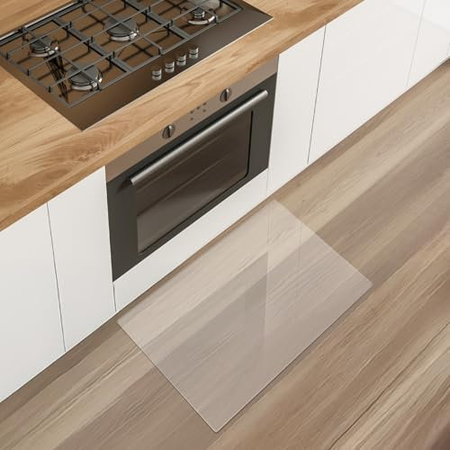 Royhom Clear PVC Chair Mat for Hard Floor - Office and Gaming Floor Protector, Transparent, 50x80cm