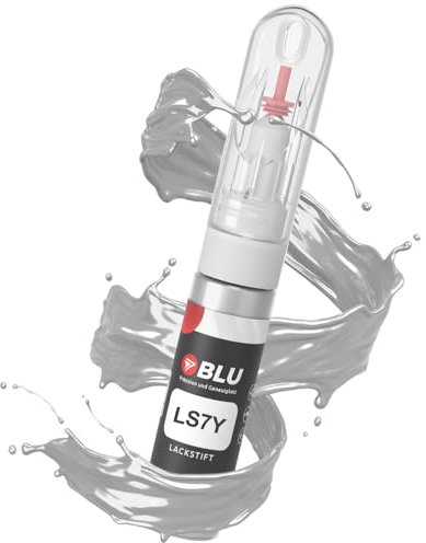 BLU Lackstift Auto kompatibel für SEAT LS7Y Silber GRIS Luna | Auto Lack Reparatur 2in1 Ausbesserungslack Pinsel + Nadel