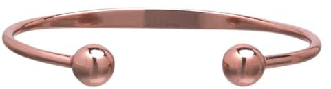 Gw7900 - Pulsera de cobre ajustable y abierta para mujeres y hombres, talla única, Cobre, No es una piedra preciosa