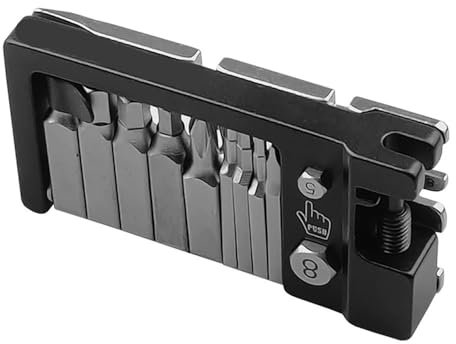 Chiave for raggi, tagliacatena, attrezzo multiuso pieghevole for riparazione bici, kit di gadget