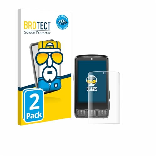 BROTECT Schutzfolie für Wahoo Elemnt Roam V3 | 2 Stück Transparenter Displayschutz Made in Germany Klare Full-Screen Folie Full-Cover 3D Curved Montage Kit