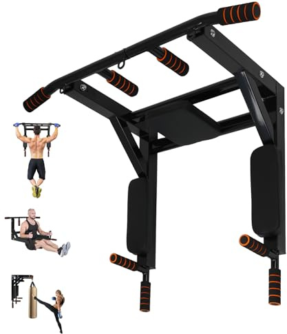 Barra de Dominadas de Pared Reversible – Soporta 250 kg, Estación Plegable con Múltiples Agarre, para Gimnasio en Casa Hombres y Mujeres