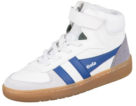 Gola Unisex Kid's Talon Sneaker, White Navy Cement Rubber, 2.5 UK Child