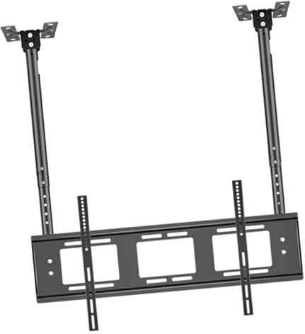 Decken-TV-Halterung, höhenverstellbar, elektrisch, zwei Pfosten, hängende Halterung für 50-100 Zoll LED-Flachbildfernseher