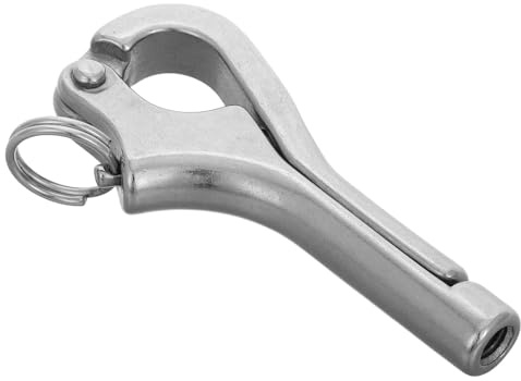 ABOOFAN Manille à Crochet Pélican à Dégagement Rapide en Acier Inoxydable 316, Autobloquant, 6 Mm, Clip de Sécurité pour Bateau et Gréement de Voile, Accessoire Marine Polyvalent