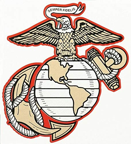 Sticker-Designs 10cm! Klebe-Folie Wetterfest Made-IN-Germany Marine Corps Semper FI EGA Transfer UV&Waschanlagenfest Auto-Aufkleber Profi-Qualität! F2125