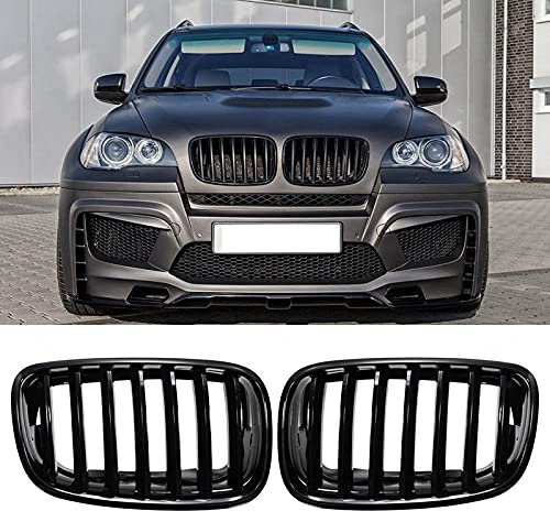 TOOWGM Rejilla de rejilla de admisión de parachoques delantero para BMW E70 E71 X5 X6 2007-2013