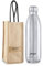 PEXPO Electro 24 Hrs Hot & Cold Vacuum Flask with Jute Bag | Stainless Steel Water Bottle 60 oz | 1800 ml Silver | Insulated | Office Bottle | Workout | Travelling | Home