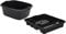 M1SS Set of 39cm Rectangular Washing up Bowl with Large Dish Drainer Plate Rack Draining Board Tray Stand Sink Holder Kitchen Organiser (Midnight Black)