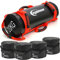 eyepower 20kg Profi Power Bag + 4 Wasserdichte Kettlebell Gewichte mit Eisensand - Besser als Geräte: 6 Griffe Fitness Sandbag für Zuhause - 20x60 Home Training Gewichtssack - Bauch- und Rückentrainer