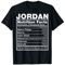 Jordan Nutrition Facts - Maglietta con nome Jordan Maglietta