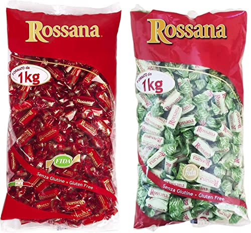 Rossana Maxi Mix Original caramelos + pistacho [2 bolsas de 1 kg] – Total 2 kg