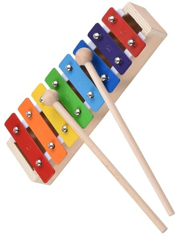 Glockenspiel Kompaktes Glockenspiel mit 8 Tasten, geeignet für Anfänger, um das Rhythmusgefühl des Benutzers zu trainieren