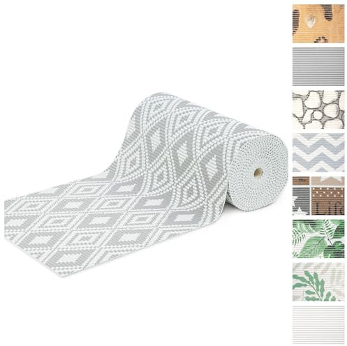 KARAT Weichschaummatte Meterware für Bad Antirutschmatte für Pool & Küche - Badematte aus Schaumstoff zuschneidbare Duschmatte - rutschfeste Badvorleger Bodenmatte 65 x 400 cm Rhombus