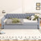 RanRan Schlafsofa, Tagesbett, mit ausziehbares Rollbett, USB-Anschluss, 90x200cm (Grau)
