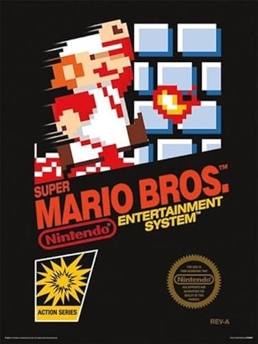 Pyramid International Super Mario Bros. Poster für Nintendo Entertainment System, 30 x 40 cm, Vintage