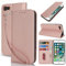 Lipvina Cover per iPhone 7/8/SE2020/SE2022 Cover Custodia con Pellicola a Libro Portafoglio in Pelle Cover Porta Carte Flip Case Protettiva Custodia per iPhone 7/8/SE2020/SE2022,Rosa d'oro