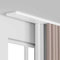 Deckenschiene Gardinen Schienensystem Zweireihige Vorhangschiene 2-läufige Gardinenschiene mit Deckenbefestigung Aluminium(White,3.6m(11.8ft))