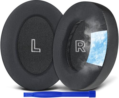 SOULWIT Cooling Gel Replacement Earpads for Bose QuietComfort(QC) Ultra Wireless Headphones, Ear Pads Cushions with Breathable Ice Silk Fabric, High-Density Noise Cancelling Foam - Black