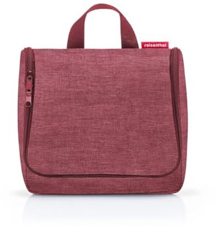 reisenthel toiletbag Twist Maroon - praktischer Kulturbeutel mit Haken, wasserabweisendes Material