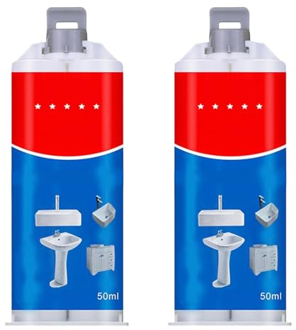2 Pack Porcelain Sink Repair Kit,White Filler Paste Water Resistant For Bathtub Tile Fixes Chips Cracks Defects,Easy To Apply For Ceramic,Porcelain,Fiberglass Surfaces