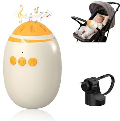 Kinderwagenschaukler mit 11 White Noise, Einschlafhilfe Kinderwagen Schaukler, Bluetooth-Musik Ultraleise Schlafhilfe für Baby, Einstellbare Schaukelintensitäten Kinderwagen Rüttler für Kinderwagen