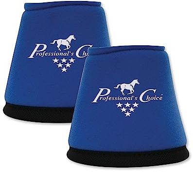 Professional's Choice Quick-Wrap Bell Boots | Ultimate in Hoof and Soft Tissue Protection | 360 Degree Wrap | Medium Royal Blue