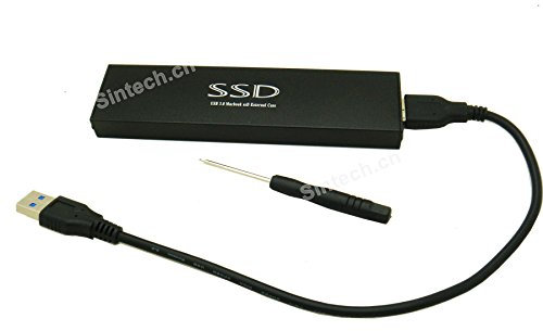 Sintech Boîtier externe USB 3.0, compatible avec les SSD 7 + 17 broches à partir de 2012