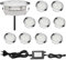 CHNXU 10er LED Bodeneinbaustrahler Set, Treppen Einbaustrahler Ø80mm Kaltes Weiß IP67 Wasserdicht 2.5W Außen Lampe Boden Einbauleuchten für Küche Garten Treppen Balkon Terrasse