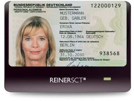 REINER SCT cyberJack RFID Chip-Kartenleser basis | Für den neuen Personalausweis (nPA) Schwarz
