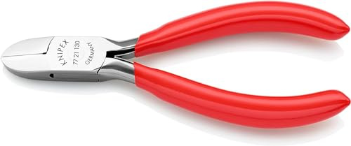 KNIPEX Elektronik-Seitenschneider mit Kunststoff überzogen 130 mm 77 21 130