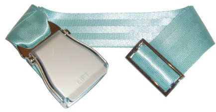 Skybelt Flugzeuggürtel Silber/Mintgrün Airline Seatbelt Gürtel