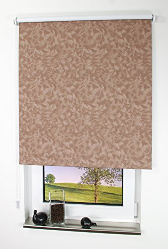 Liedeco® Rollo, Fenster Rollo, Kettenzug-Rollo / 82 x 180 cm (Breite x Höhe), Mocca Dekor Wolken/Stoff mit Dekor, Abdunkelnd, Verdunkelnd, Blickdicht