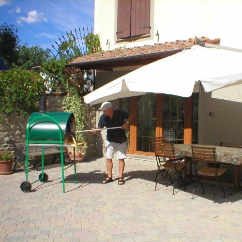 Forno Pizza Party 70x70 Verde Il Forno a Legna Portatile Semplice da Usare e Facile da spostare. 100% Prodotto Artigianale Fatto a Firenze