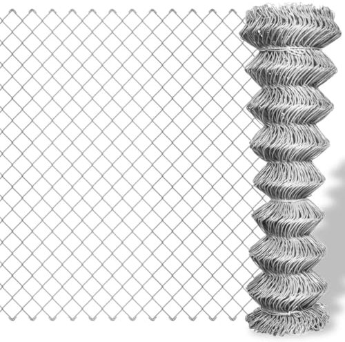 vidaXL Grillage galvanisé Rouleaux à Mailles carrées 15x0,8 m Clôture de Jardin
